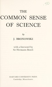Cover of The common sense of science