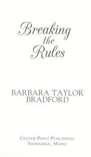 Cover of Breaking the rules