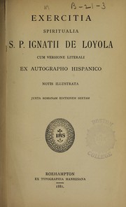 Cover of Exercitia spiritualia