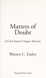Cover of Matters of doubt