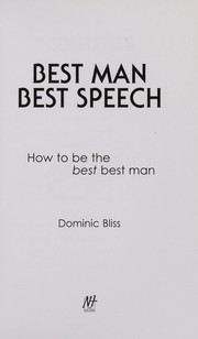 Cover of Best man best speech