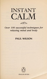 Cover of Instant calm
