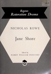 Cover of The Tragedy of Jane Shore