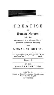 Cover of A treatise of human nature