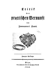 Cover of Kritik der praktischen Vernunft