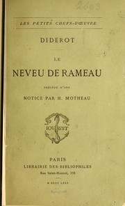 Cover of Le neveu de Rameau