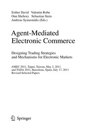 Cover of Agent-Mediated Electronic Commerce. Designing Trading Strategies and Mechanisms for Electronic Markets