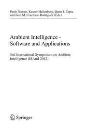 Cover of Ambient Intelligence - Software and Applications