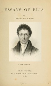 Cover of The Essays of Elia