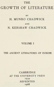 Cover of The growth of literature