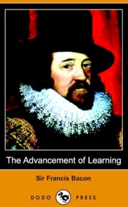 Cover of The advancement of learning