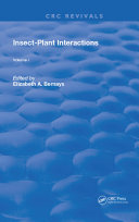 Cover of Insect-Plant Interactions