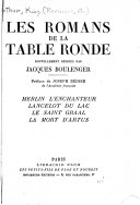 Cover of Les romans de la table ronde