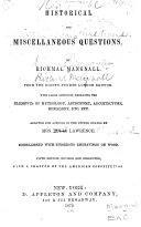 Cover of Historical and miscellaneous questions