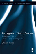 Cover of The pragmatics of literary testimony