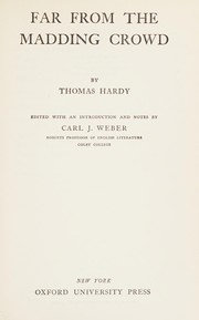 Cover of Far from the Madding Crowd