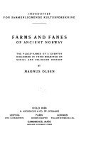 Cover of Farms and fanes of ancient Norway