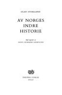 Cover of Av Norges indre historie