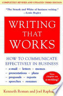 Cover of Writing That Works, 3rd Edition