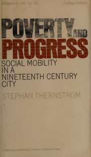 Cover of Poverty and progress