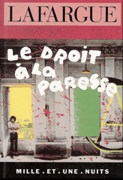 Cover of Le droit à la paresse