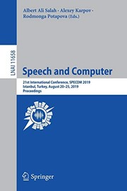 Cover of Speech and Computer
