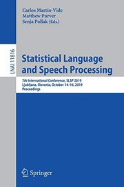 Cover of Statistical Language and Speech Processing