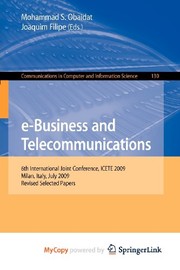 Cover of e-Business and Telecommunications