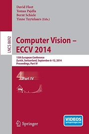 Cover of Computer Vision -- ECCV 2014