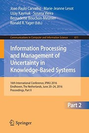 Cover of Information Processing and Management of Uncertainty in Knowledge-Based Systems