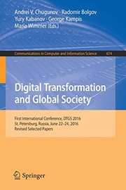 Cover of Digital Transformation and Global Society
