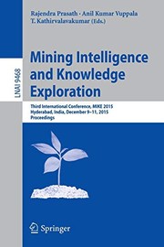 Cover of Mining Intelligence and Knowledge Exploration