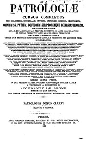 Cover of Patrologiae cursus completus