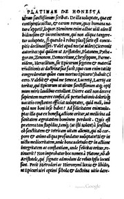 Cover of De honesta voluptate
